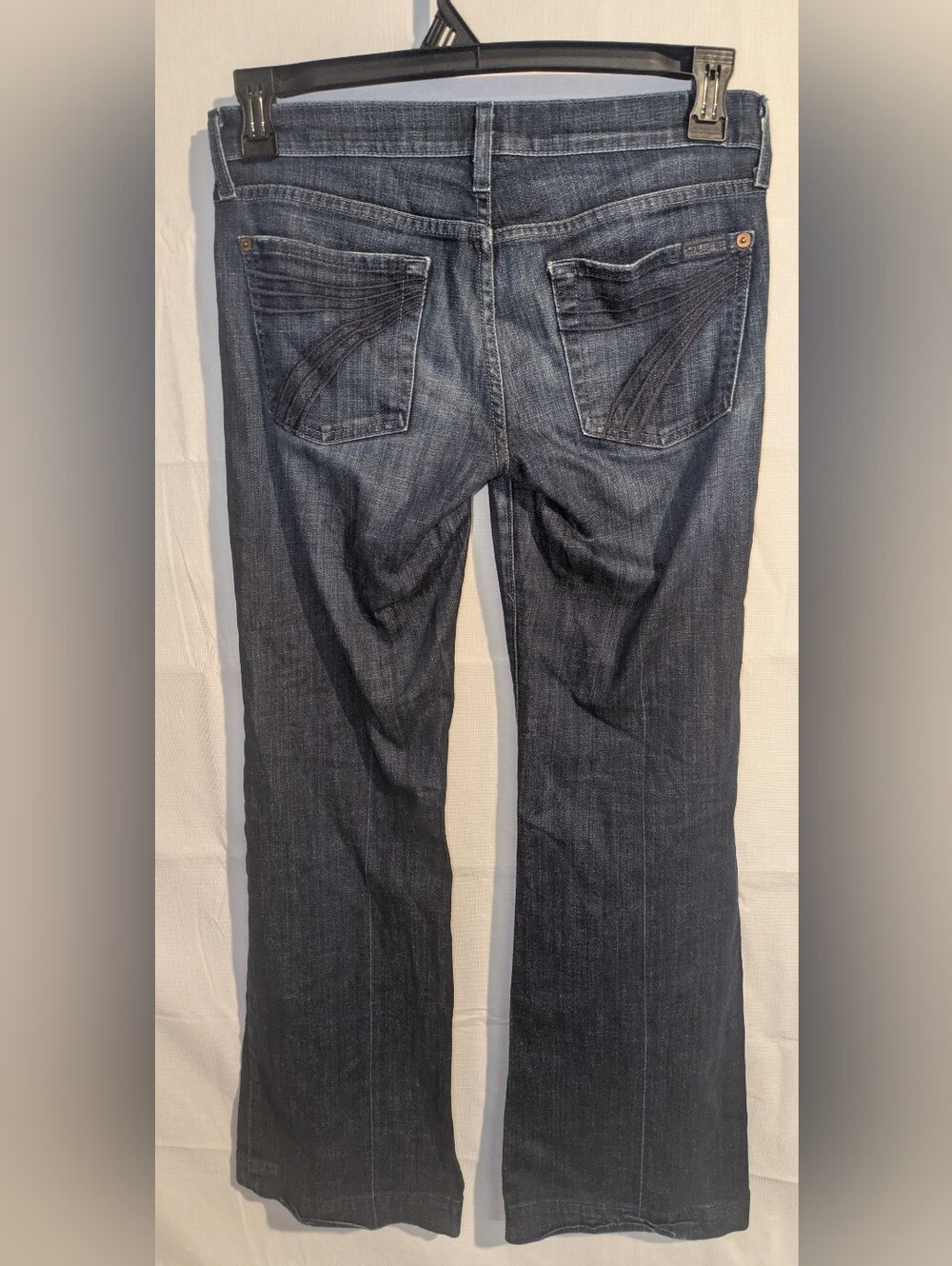 7 For All Mankind Dojo Dark Wash Flare Jeans